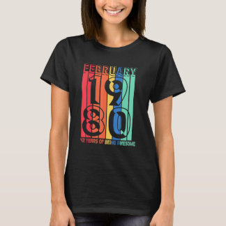 Camiseta Fevereiro De 1980 42 Anos De Espetacular Vintage 4