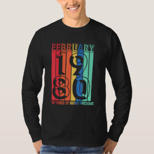 Camiseta Fevereiro De 1980 42 Anos De Espetacular Vintage 4