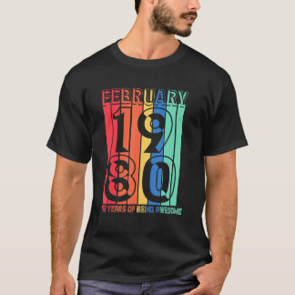 Camiseta Fevereiro De 1980 42 Anos De Espetacular Vintage 4