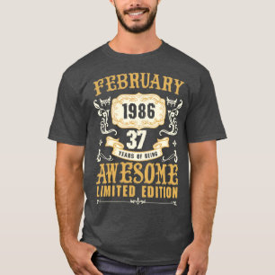 Camiseta Fevereiro De 1986 37 Anos De Ser Espetacular Limit