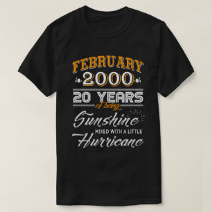 Camiseta Fevereiro De 2000 20 Anos Presentes No Aniversário