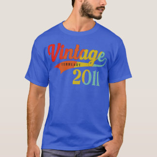 Camiseta Fevereiro De 2011 Birthday Vintage Fevereiro De 20