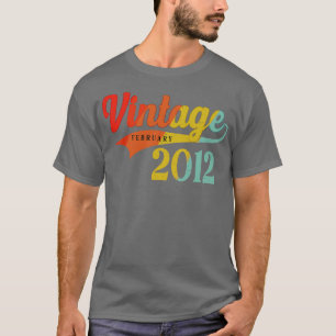Camiseta Fevereiro De 2012 Birthday Vintage Fevereiro De 20
