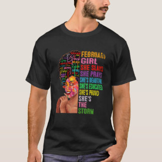 Camiseta Fevereiro Garota que ela faz apresentações e rezes