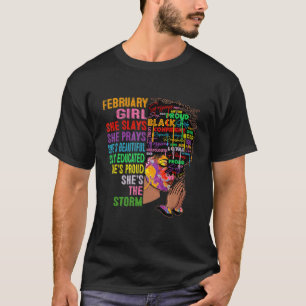 Camiseta Fevereiro Garota que ela faz apresentações e rezes