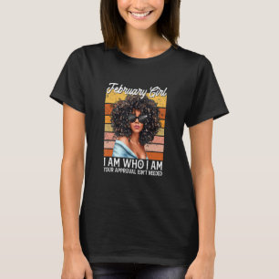 Camiseta Fevereiro Garota Sou Quem Sou Afro Melanin Afro Bl