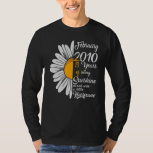 Camiseta Fevereiro Meninas 2010 Shirt 13 Aniversário Gifts