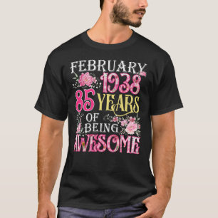 Camiseta Fevereiro Rapariga 1938 85º aniversário 85 anos