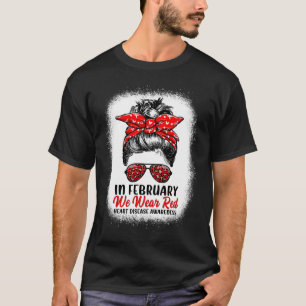 Camiseta Fevereiro Vestimos Red Messaging Bun - Doença Card