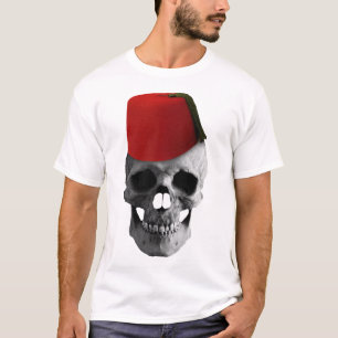 Camiseta Fez do Effendi: Um Conto Egípcio de uma Caveira