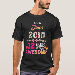Camiseta Fez Em Junho De 2010 Meu Aniversário De 12 Anos De