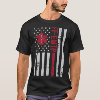 Camiseta FF-EMTP Firefighter Paramedic USA Flag