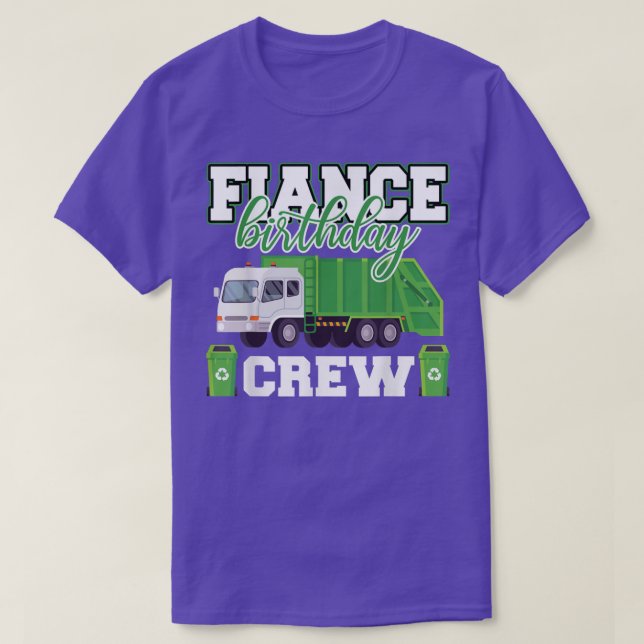 Camiseta Fiance Birthday Crew Garbage Family Combate (Frente do Design)