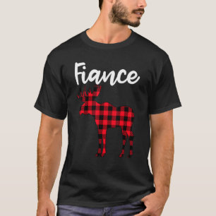 Camiseta Fiance Moose Buffalo Red Xadrez Natal Pajama Fa
