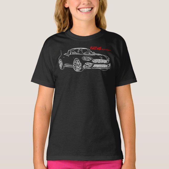 Camiseta Fiat 124 Spider Classic T-Shirt (Frente)