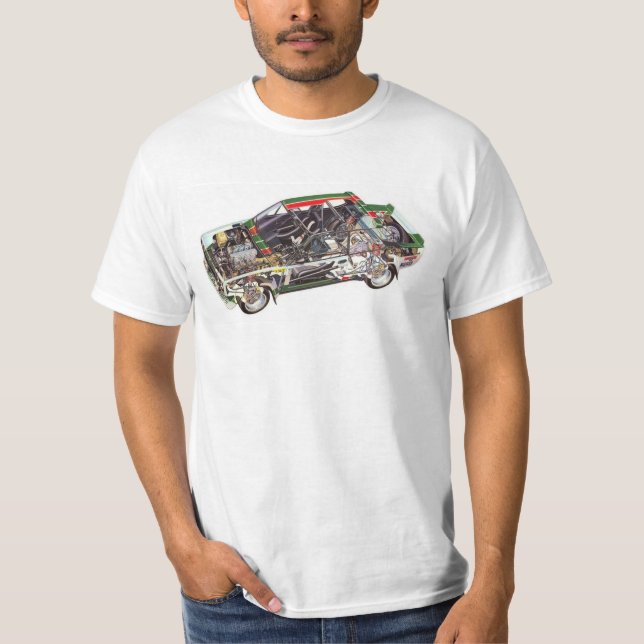 Camiseta Fiat 131 Abarth Cutaway Shirt (Frente)