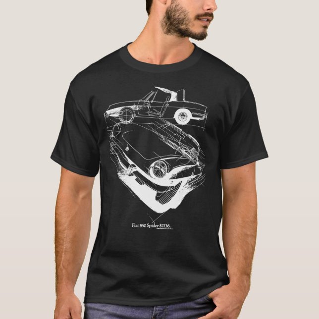 Camiseta FIAT 850 SPIDER Classic T-Shirt (Frente)