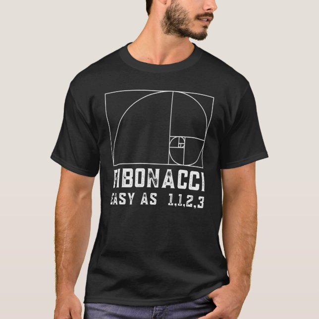 Camiseta Fibonacci Day Easy As 1123   for Math Teacher Calc (Frente)