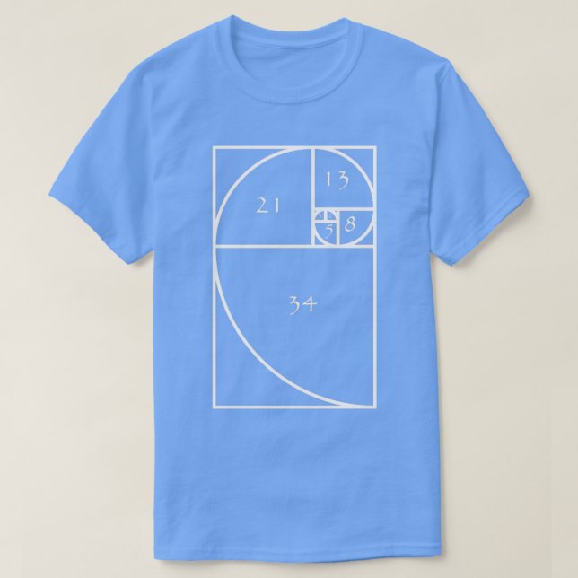 Camiseta Fibonacci Espiral 1 (Frente do Design)