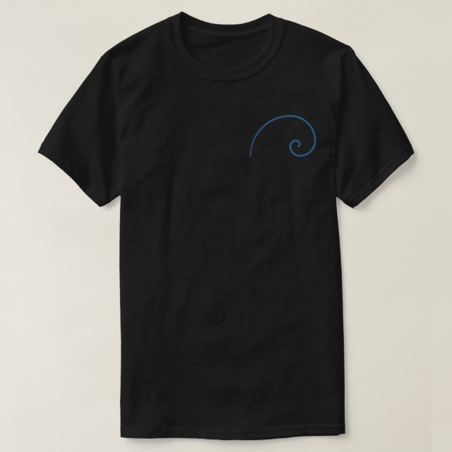 Camiseta Fibonacci frontal e traseira É tão fácil quanto 1, (Frente do Design)