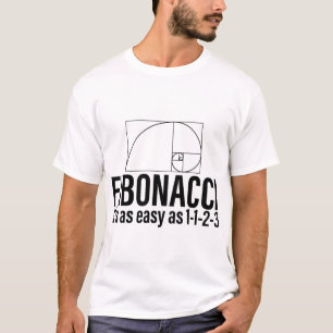 Camiseta Fibonacci It_S Tão Fácil Quanto 1-1-2-3 - Matemáti