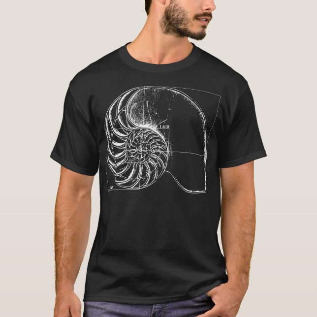 Camiseta Fibonacci Num Shell Nautilus (Frente)