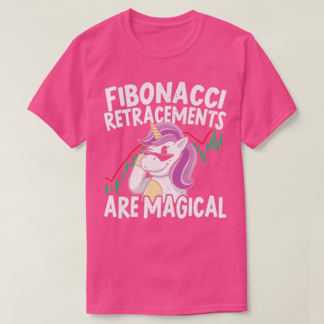 Camiseta Fibonacci Retracement Are Magical Unicorn Trader 1 (Frente do Design)