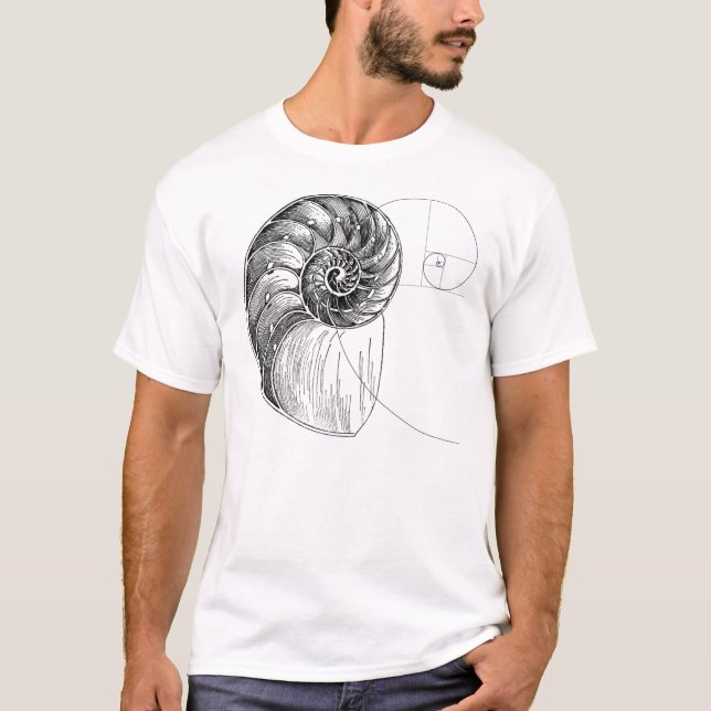 Camiseta fibonacci spiral (Frente)