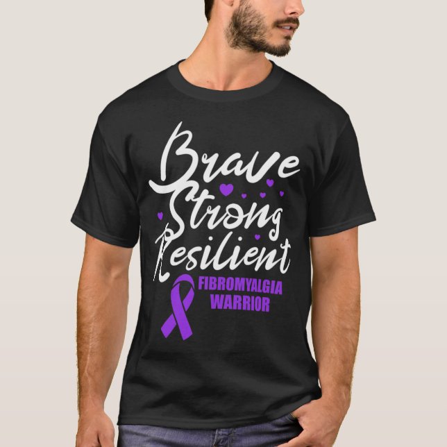 Camiseta Fibra Resiliente Forte Fibromialgia Guerreira Brav (Frente)