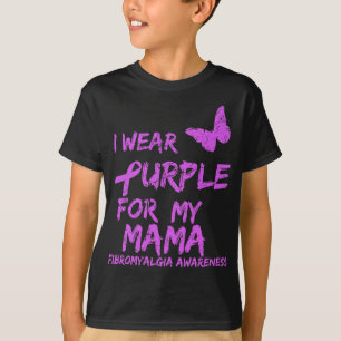 Camiseta Fibromialgia Consciência Eu Visto Roxo Para Minha