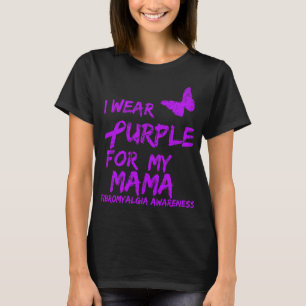 Camiseta Fibromialgia Consciência Eu Visto Roxo Para Minha
