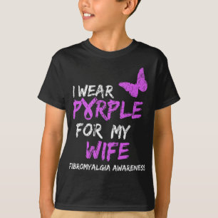 Camiseta Fibromialgia Consciência Eu Visto Roxo Para Minha