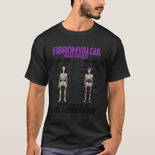 Camiseta Fibromialgia Consciência Não Julga O Que Você Faz (Frente)