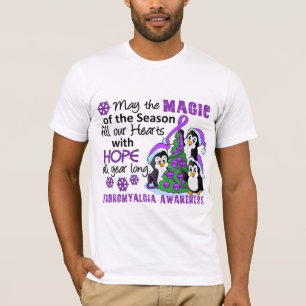 Camiseta Fibromialgia dos pinguins do Natal