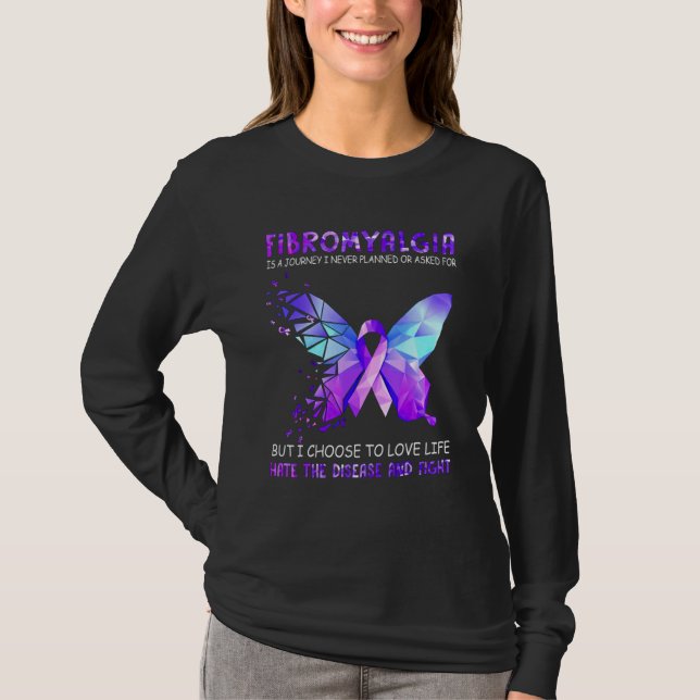 Camiseta Fibromialgia É Uma Viagem Que Nunca Planejei (Frente)