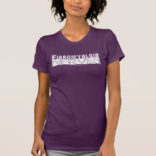 Camiseta Fibromialgia Entra Nos Meus Nervos Gráfico Branco