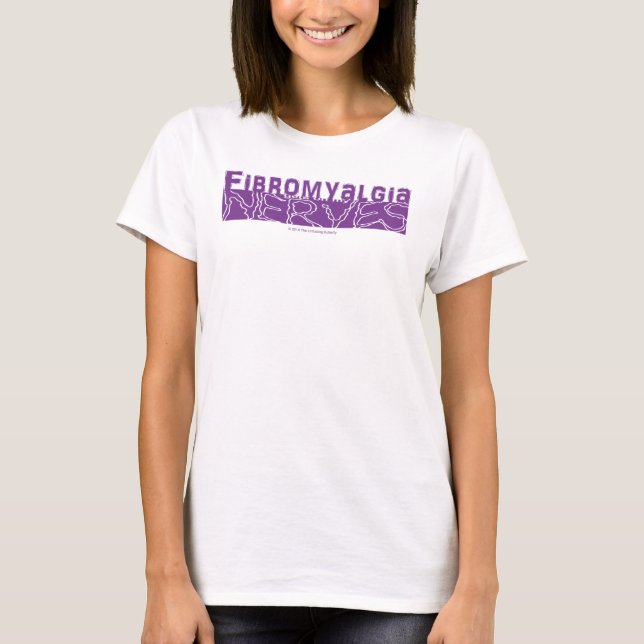 Camiseta Fibromialgia ganha meu Nervo Roxo Gráfico (Frente)