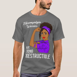 Camiseta Fibromialgia Guerreira Dor Crônica Indestrutível A