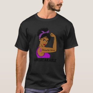 Camiseta Fibromialgia Guerreira Mulheres Negras Isoláveis
