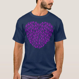 Camiseta Fibromialgia Sensibilização Coração da Fita