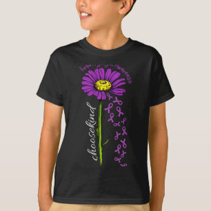 Camiseta Fibromialgia Sensibilização Daisy Flor Caindo Fita