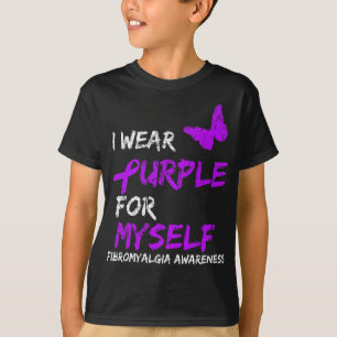Camiseta Fibromialgia Sensibilização Eu Visto Roxo Para Mim