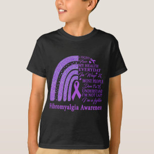 Camiseta Fibromialgia Sensibilização Guerreira Suporte Roxo