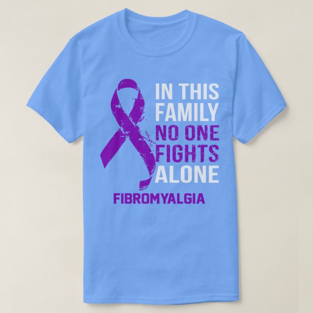 Camiseta Fibromialgia Sensibilização Ninguém Luta Sozinho E (Frente do Design)