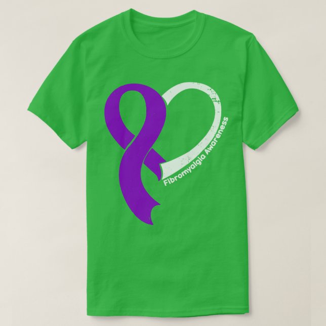 Camiseta Fibromialgia Sensibilização Pessoas Adoram Fita Co (Frente do Design)