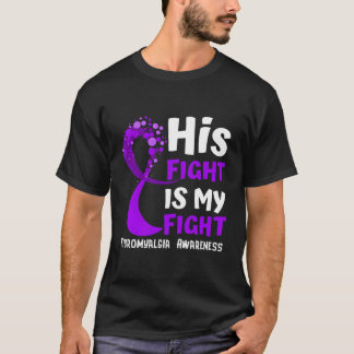 Camiseta Fibromialgia Sensibilizar a Família de Frisos Roxo