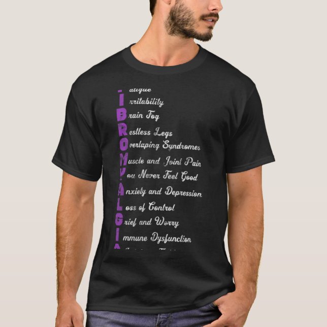 Camiseta Fibromialgia Significa Fibromiose Crônica Da Dor C (Frente)