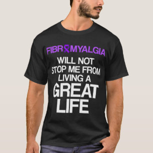 Camiseta Fibromialgia Sobrevivência em Consciência Parar Gu