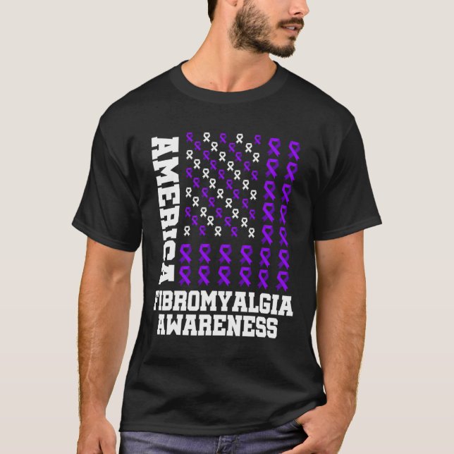 Camiseta Fibromialgia Sobrevivente Orgulhoso 6 (Frente)