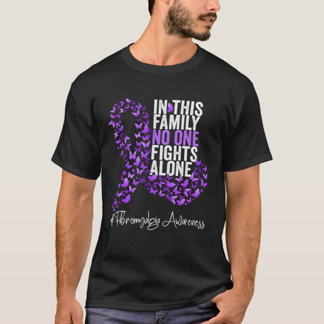 Camiseta Fibromyalgia Awareness Month Purple Ribbon (Frente)